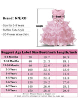 1 x RAW Customer Returns NNJXD Girls Dress Kids Ruffles Lace Party Wedding Dresses Size 100 2-3 Years Flowers Pink - RRP €25.98