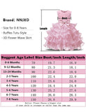 1 x RAW Customer Returns NNJXD Girls Dress Kids Ruffles Lace Party Wedding Dresses Size 100 2-3 Years Flowers Pink - RRP €25.98