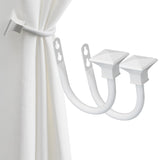 12 x Brand New Roof Decorative Curtain Holders, Wall Mounted Curtain Hooks for Bedroom, Living Room, Offices, with Screws, White, Pack of 2 - RRP €244.8