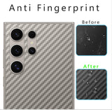 1 x RAW Customer Returns GIOPUEY back film compatible with Samsung Galaxy S24 Ultra, 4 pieces 0.1 mm ultra-thin carbon pattern back film, scratch-resistant, anti-fingerprint, non-slip - RRP €10.07