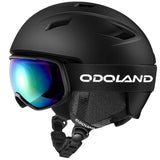 1 x RAW Customer Returns Odoland ski helmet and ski goggles set, snowboard helmet with snowboard goggles for adults, snow goggles UV 400 protection, wind resistance, snowboard goggles for skiing and mountaineering, white L - RRP €77.99