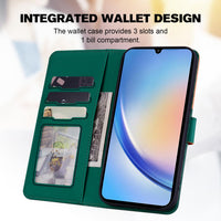 1 x RAW Customer Returns Oduio Phone Case for Samsung Galaxy A34 5G Case Premium PU Leather Flip Case Foldable Shockproof Magnetic with Card Slots and Stand Function Cell Phone Case, Dark Green Cat - RRP €21.6