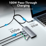 1 x RAW Customer Returns VANGREE USB C to USB C Hub-3 USB 3.2 Gen 2 Ports with 10Gbps, 4K HDMI Adapter, 100W Power Supply, 3 USB 3.0 Ports, USB-C Splitter Multiport Expander for MacBook Pro, iPad Pro and more Type C devices - RRP €60.49