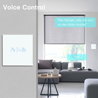 1 x RAW Customer Returns BSEED WiFi Smart Roller Shutter Switch, Remote Control and Timer Function with Smart Life Tuya APP, Works with Alexa Echo and Google Home, WiFi Blind Switch with Touch Panel White - RRP €22.4