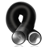 1 x RAW Customer Returns Hon Guan Flex Hose Aluminum Diameter 100 mm Black Exhaust Hose Flexible Ventilation Hose PVC Flex Pipe Max. Length 2.5 m for Exhaust Systems, Hydroponics, Pipe Fan - RRP €13.1