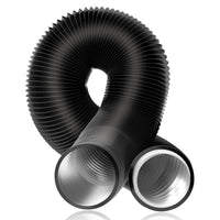 1 x RAW Customer Returns Hon Guan aluminum flexible pipe 150mm PVC exhaust hose pipe flexible hose flexible air ducts black aluminum pipe max. length 2.5m for mobile air conditioning, hydroponics, duct fan - RRP €16.13