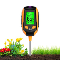 1 x RAW Customer Returns flintronic 4 in 1 Soil Tester Soil pH Meter Soil Moisture pH Tester Sunlight Light Moisture Meter for Plant Soil Garden Farm Lawn Vegetable Garden - RRP €17.49