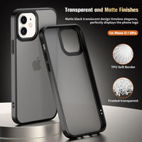 42 x Brand New YNMEacc Case for iPhone 12 12 Pro 6.1 inch, iPhone 12 Pro Case Translucent Matte PC with Soft Edges, iPhone 12 Cell Phone Case Military Anti-Scratch All-Round Protection Protective Case - Black - RRP €907.2