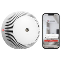 1 x RAW Customer Returns X-Sense Smoke Detector Wi-Fi with Replaceable Lithium Battery Mute Button, Smart Fire Alarm Wi-Fi, Auto Self-Check Function, Complies with EN 14604 Standard, XS03-WX - RRP €39.98