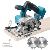 1 x RAW Customer Returns MaxEarn Cordless Handheld Circular Saw, Cordless Circular Saw Cutting Machine for Makita 18V, Multifunctional Saw with 2 125mm Saw Blades, Copper Motor, 0-45 Cutting Angle, Ideal for Woodworking without Battery  - RRP €67.45