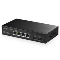 1 x RAW Customer Returns Binardat 4-Port 2.5G Switch with 2x10G SFP, 4x 2.5 Gigabit RJ-45 Ethernet Ports, Vlan Support, Metal Unmanaged Multi-Gigabit Desktop Network Switch - RRP €59.0