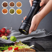 1 x RAW Customer Returns Binhai pepper mill made of wood spice mill black salt mills pepper mill set manual mills solid with strong adjustable ceramic mills - RRP €16.72