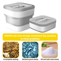 1 x RAW Customer Returns Dog food storage, 5-6kg airtight foldable food box for dog food, cat food and bird food - RRP €29.5