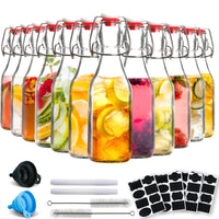 1 x RAW Customer Returns INFTYLE Set of 12 Swing Top Glass Bottles, 237 ml, Beer Bottles with Flip Top, Glass Bottle with Airtight Caps for Home Brewing, Kombucha, Kefir, Vanilla, Beer, Drinks, - RRP €27.95