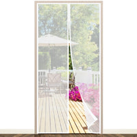 1 x RAW Customer Returns Fly screen balcony door, EGNBU insect protection door magnet, 80x200CM, mosquito net door without drilling, fly protection magnet curtain is ideal for patio door cellar door, easy adhesive installation, white - RRP €24.99