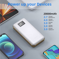 1 x RAW Customer Returns imuto Power Bank 20000mAh, 22.5W Fast Charging USB C Input Output Portable Charger with PD3.0 QC4.0 Power Bank with LCD Display Flashlight for iPhone14 12, Samsung, Huawei, Switch White  - RRP €32.99