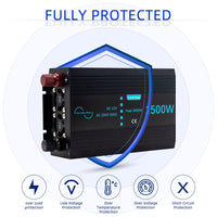 1 x RAW Customer Returns CAPTOK Voltage Converter 1500W 3000W Pure Sine Wave Inverter DC 12V to AC 230V EU Socket Dual LCD Digital Display Converter - RRP €129.6