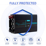 1 x RAW Customer Returns CAPTOK Voltage Converter 1500W 3000W Pure Sine Wave Inverter DC 12V to AC 230V EU Socket Dual LCD Digital Display Converter - RRP €129.6