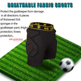 1 x RAW Customer Returns SHINESTONE Men s Sports Soccer Long Trousers Crashproof Men s Goalkeeper Goalkeeper Padded Shorts XL  - RRP €23.99