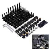 1 x RAW Customer Returns An Xin Aluminum Universal Billet Complete Motorcycle Windshield Fairing Bolts Kit Screws Nut for Honda Yamaha Suzuki Kawasaki Dirt Bike Black  - RRP €29.99