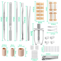 2 x RAW Customer Returns Allony Ingrown Toenail Set 12 Pieces, Toenail Correction Patch, Ingrown Toenail Foot Care Set, Foot Care Nail Clipper Set for Strong Toenails Stainless Steel Manicure Pedicure Set - RRP €28.22