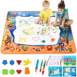 2 x RAW Customer Returns ALLCELE Aqua Water Doodle Mat from 1 2 3 4 5 6 years old Boy Girl, Magic Doodle Painting Mat 100 70cm XL Drawing Painting Mat for Children Baby Toddler - RRP €43.98