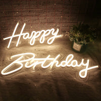 1 x RAW Customer Returns Happy Birthday Neon Sign Happy Birthday Sign Letters LED Sign Happy Birthday Decorations for Baby Birthday Party Girls happy 16.5 7.9 ,birthday 22.8 7.9  - RRP €76.76