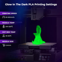 1 x RAW Customer Returns AMOLEN 3D Printer Filament, Glow in the Dark Green 1KG 2.2lbs , PLA Filament 1.75mm, Luminous Green - RRP €31.66