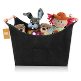 3 x Brand New Jobon Indoor Wood Basket, Indoor Wood Basket, Foldable Fireplace Basket with Reinforced Handles, Felt Bag for Shopping, Toys, Clothes, Newspapers XL, Dark Grey  - RRP €68.4