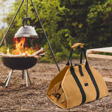 3 x Brand New HipierFx Firewood Bag for Logs Fireplace Wood Transport Sack Firewood Storage for Stoves Camping Beach Yellow  - RRP €68.4