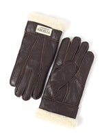 1 x Brand New YISEVEN Women s Winter Sheepskin Lambskin Leather Gloves Mittens Wool Cuffs Driving Heated Warm Thick Fur Sherpa Lined Merino Soft Wool Lining Furry, Wine Red M - RRP €37.99