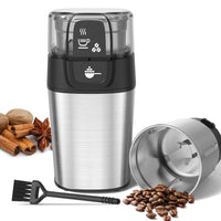 1 x RAW Customer Returns OMISOON Electric Coffee Grinder 200W, Electric Coffee Grinder with Removable Stainless Steel Containers, 70g Capacity, for Coffee Beans, Spices, Cereals, Pepper, Nuts - RRP €24.78