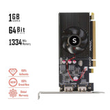 1 x RAW Customer Returns SAPLOS Radeon HD 6570 Graphics Card, 2 HDMI, 1G GDDR3 64-bit, PC Video Cards, low profile, computer GPU, PCI Express x16 - RRP €74.99