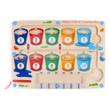 3 x Brand New Jacoboys Magnetic Color and Number Maze, Wooden Magnetic Plate Puzzle Activities for Toddlers, Counting Match Game Montessori Fine Motor Skills Toy - RRP €57.6