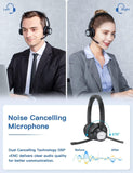 1 x RAW Customer Returns New bee Wireless Headset, Bluetooth Headset with Microphone Noise Cancelling 20 Hours Talk Time Headphones Wireless Bluetooth V5.0 with USB Adapter for PC Skype Zoom Laptop Computer Phone - RRP €45.99