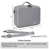 1 x RAW Customer Returns Skyreat Mini 3 Pro RC Bag, Portable PU Leather Portable Travel Case Carrying Case for DJI Mini 3 Pro Accessories with DJ RC Controller and Other Accessories DJI RC  - RRP €33.92