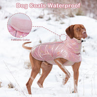 1 x RAW Customer Returns Hjumarayan Dog Coat - Outdoor Dog Coat for Small Dogs Winter Coat Dog Waterproof and Warm Dog Coat with Harness Opening, Dog Coat Lined Dog Jacket Small Dogs Pink S  - RRP €25.94