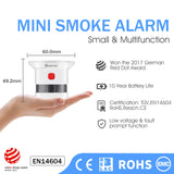 1 x RAW Customer Returns HEIMAN Mini Smoke Detector Fire Alarm with 10 Years Battery Life Fire Alarm, T V and EN14604 Certified Smoke Detector with Fire Alarm and Photoelectric Sensor 1  - RRP €17.14