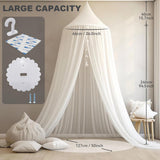 2 x RAW Customer Returns Ginkago Large Bed Canopy Children s Room Baby Bed Canopy House Bed Muslin Border Nest Curtain Room Decoration Cozy Corner Hanging Play Tent for Girls Boys White - RRP €76.52