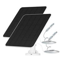 1 x RAW Customer Returns Solar panel for outdoor battery surveillance camera, 6W USB solar module compatible with battery-operated camera, solar module with 9.8ft charging cable, adjustable security wall mount 2 pack  - RRP €40.33