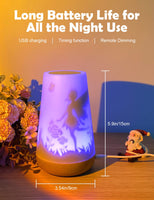 1 x RAW Customer Returns Mostof Fairy Night Light for Children, LED Night Light with Remote Control, Dimmable Touch Control, Fairy Figures with Wings, RGB Colors Elves Fairy-16 Colors  - RRP €24.1