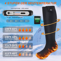 1 x RAW Customer Returns Cootway Heated Socks, 5000mAh Electric Rechargeable Heated Socks with 4 Temperatures, Washable Heated Socks for Men Women, Heated Thermal Socks Heated Socks for Sports Outdoor Skiing - RRP €19.15