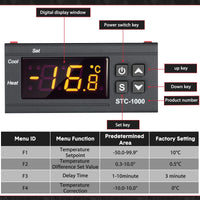 1 x RAW Customer Returns 2 STC-1000 DC 12V 10A Digital Temperature Controller Celsius Digital Thermostat General Temperature Calibration Temperature Monitor with Sensor 2 Relay Output for Fermentation Hatch Heating Cooling - RRP €19.15