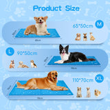 1 x RAW Customer Returns Nobleza - Cooling Mat Dogs Self-Cooling Non-Toxic Gel Pads Puppy Cat Bed Cooling Mattress in Summer, 90 50cm, Blue - RRP €28.07