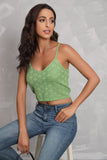 1 x RAW Customer Returns JUOIANTANG Women s T-Shirt Women s Tank Tops Styled Crop Tops for Dating with Small Holes and Spaghetti Straps Light Green M - RRP €9.06