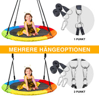 1 x RAW Customer Returns Vanku 317KG nest swing outdoor with 3 meter swing straps 2 pieces loadable 700KG, swing set plate swing for children adults garden indoor colorful  - RRP €85.7