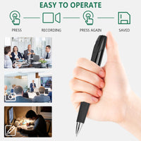 1 x RAW Customer Returns Hidden Camera Pen Camera 1080P HD Surveillance Camera Portable Small Mini Camera Ballpoint Pen with Loop Recording for Home Office Meeting Not Included SD Card  - RRP €37.3