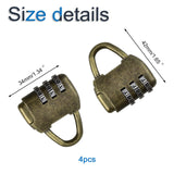 1 x Brand New INCREWAY Combination Lock, 4 Pack Retro Password Padlocks Zinc Alloy Digital Number Code Lock Handbag Shape Padlock - RRP €24.0