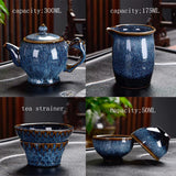 1 x RAW Customer Returns CHANJOON Chinese Ceramic Kung Fu Tea Set, Adult Tea Set Afternoon Tea Teapot Set, Tea Lovers 9 Pieces Gift Packed - RRP €43.97