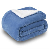 1 x RAW Customer Returns SOCHOW Sherpa blanket slate blue two-sided blankets, cuddly blankets, extra thick warm sofa blanket couch blanket made of Sherpa, 220 x 240 cm super fluffy fleece blanket as a sofa throw or living room blanket - RRP €47.59